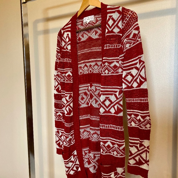Pink Republic Geometric-Print Cardigan - Picture 1 of 4